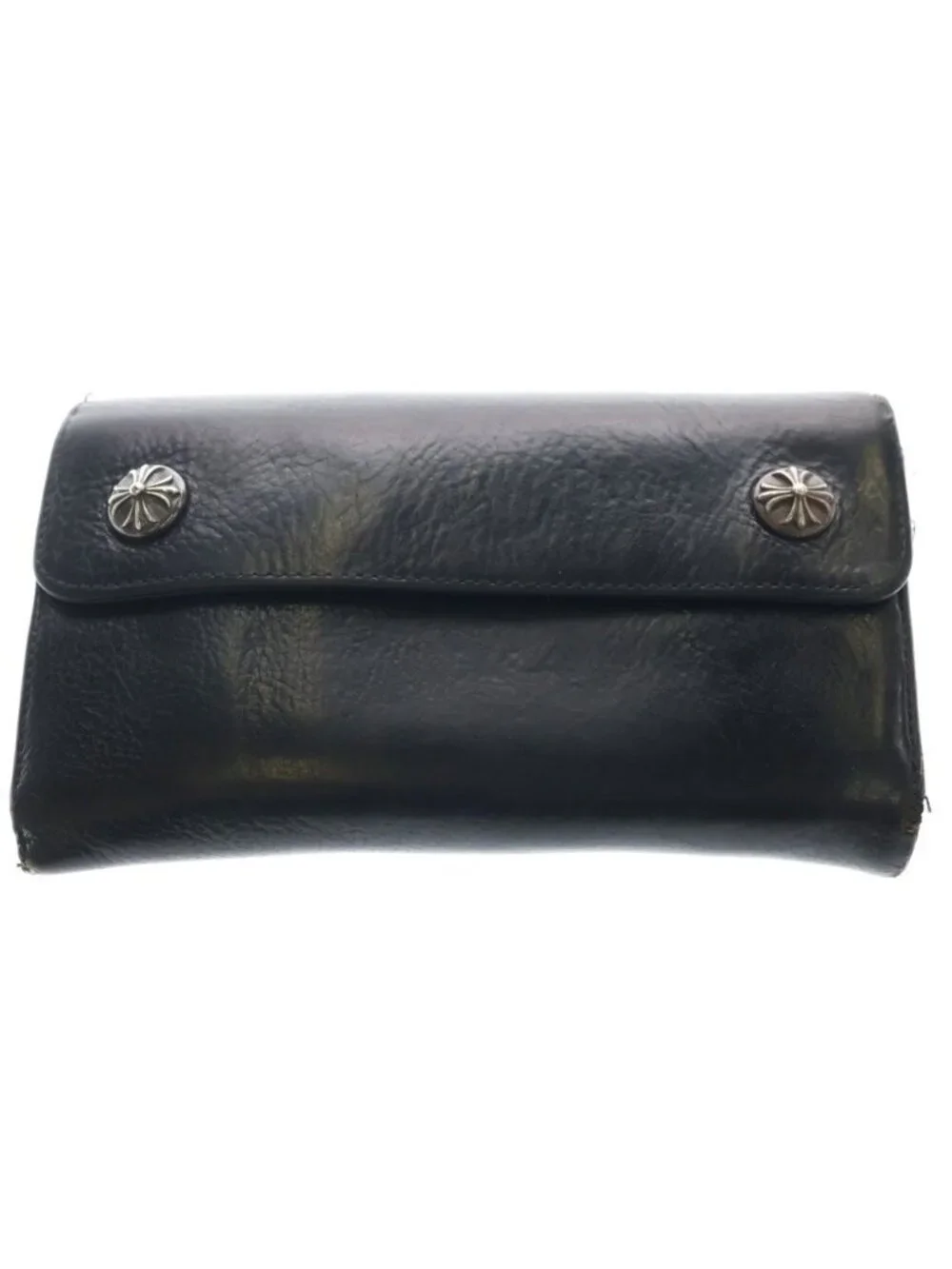 Chrome Hearts Wave Leather Wallet Black